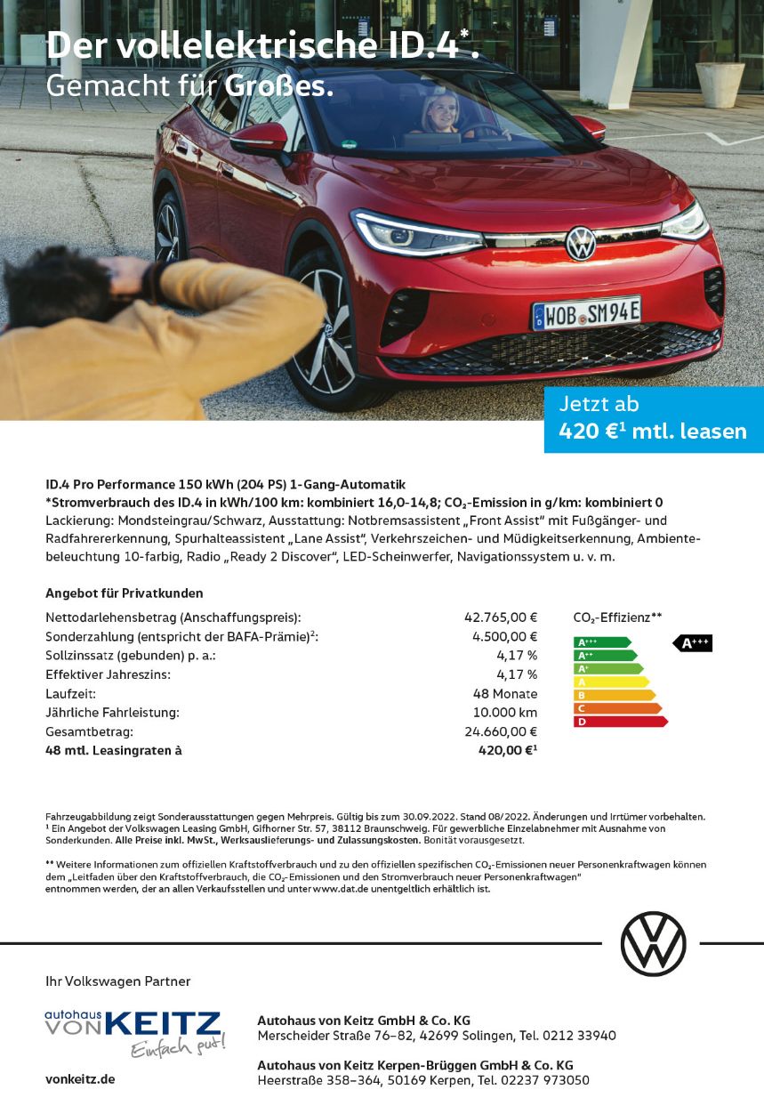 Privat VW Elektro ID.4 Pro Performance