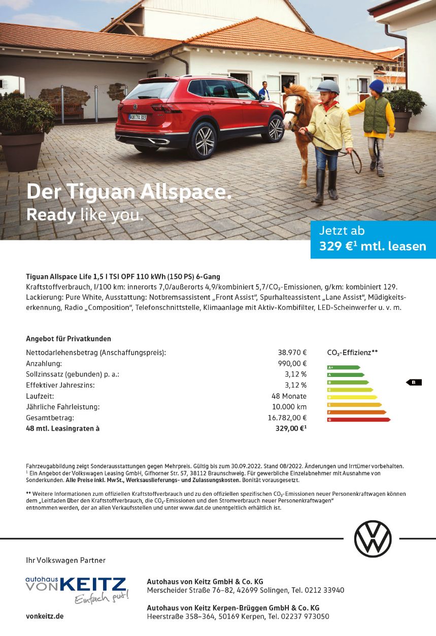 Privat VW  Tiguan Allspace Life