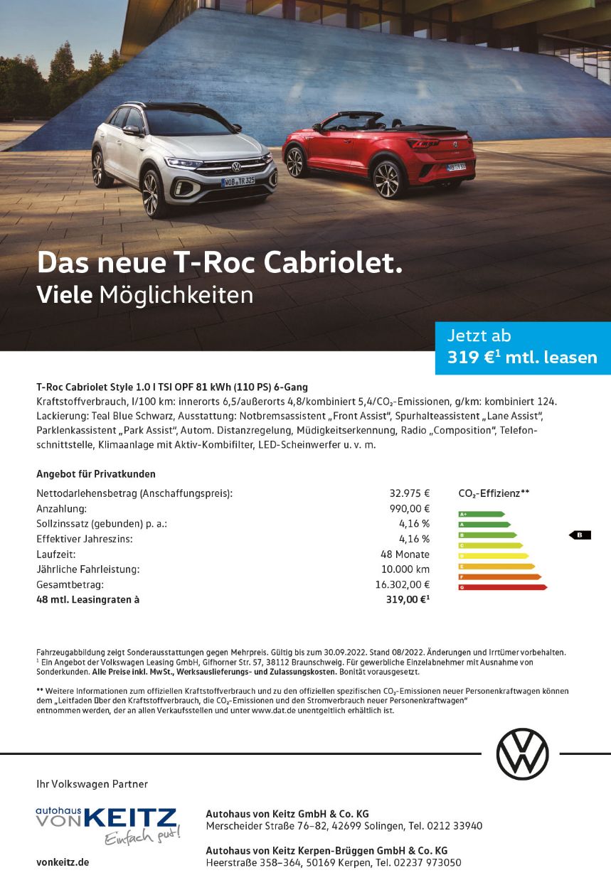 Privat VW       T-Roc Cabriolet Style