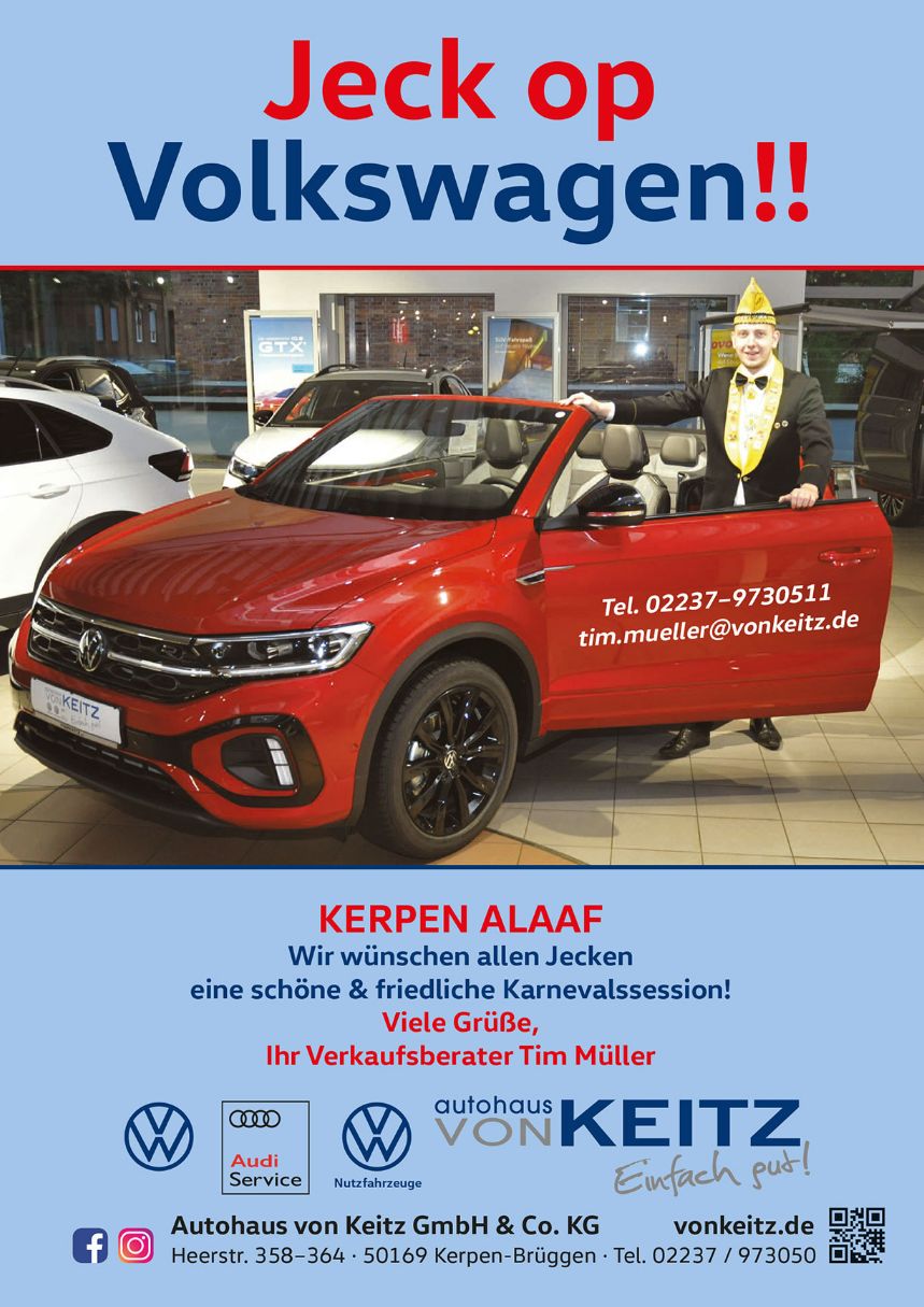 VW und Karneval  jeckes Treiben mit Tim Müller