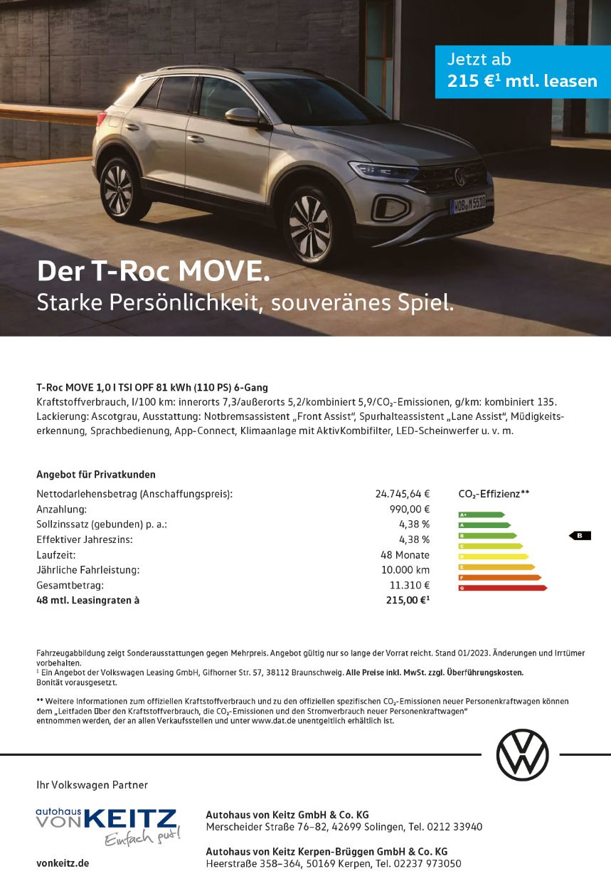 Privat VW T-Roc Move von Keitz